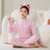 Outono e inverno suéter de algodão infantil algodão puro médio-grande algodão colorido infantil roupas de outono calças de outono gola média roupa íntima terno pijamas roupas de casa
