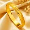 Pulsera de banda ancha chapada en oro vietnamita con cierre de "cielo estrellado", imitación de oro simple, color duradero, cobre chapado en oro, suministro de joyería transfronterizo