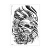 Pegatinas de tatuaje impermeables transfronterizas para el sudor, tatuajes de personalidad de moda para hombres y mujeres, pegatinas de tatuajes de flores grandes para el brazo, pegatinas de fábrica al por mayor