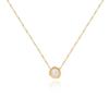 XL386 Ballena Lluvia Joyería Geometría Europea y Americana Corte Diamante Único Diamante Blanco Collar Cadena Clavícula Acero Titanio Chapado Oro 18K