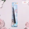 11.3 Pinzas de Acero Inoxidable Chuang Punta Codo DIY Color Dibujo Animado Pinzas para Pestañas Empaque Chino