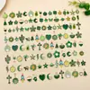 Acessórios de Joia para Pulseira Chaveiro DIY Pingentes de Desenho Animado Verde com Gotejamento de Óleo Aleatório Transfronteiriço 20/50/100