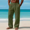 Pantalones Cortos para Hombre, Pantalones Cortos de Lino, Pantalones Cortos de Verano, Pantalones Cortos Plisados, Bolsillos, Piernas Rectas Plisadas, Lisos, Cómodos, Transpirables, Cortos Falsos
