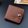 Nueva Cartera para Hombre, Cartera Corta para Hombre, Elegante Hebilla Magnética Europea y Americana, Ranuras Múltiples para Tarjetas, Cartera de Gran Capacidad con Textura de Piedra