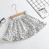 Falda para Niñas 2024 Nuevo Verano Popular Falda Floral de Chifón de Alta Gama Linda Estilo Deportivo Princesa Falda Plisada