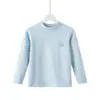 Camiseta de baixo para crianças, outono para meninos em algodão puro, roupa íntima quente para crianças maiores e adolescentes, top de camada interna, pijama para meninas