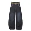 Nuevos jeans casuales de pierna ancha para mujer estilo coreano 2026, mezclilla desgastada, suministro directo de fuente de primera mano, en stock 04