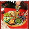 Árvore de Natal Colorida Dividida Prato de Frutas Secas Restaurante Casa Lanche Criativo Lanche Prato de Frutas com Bandeja