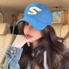 Gorra de béisbol para mujer Primavera y Otoño moda marca letras simple casual que hace que la cara se vea pequeña versátil estudiante pareja tapa blanda con visera hombres