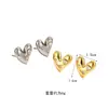 Brincos Europeus e Americanos Estilo INS Amor Cravejados de Diamantes Aço Titânio Design Nicho Senso Avançado Fofos Luz Luxo Brincos em Forma de Coração Acessórios