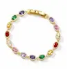 Pulsera Ovalada de Zirconia Transfronteriza, Lujo Ligero, Gama Alta, Nicho, Exquisita, Versátil, Pulsera Minimalista, Joyería de Mano de Moda para Mujer al por Mayor