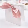 Bolsa de regalo de papel transfronteriza en blanco, caja de dulces de alta gama para bodas, fiestas de cumpleaños, bolso con lazo