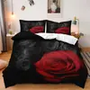 SHEIN juego de tres piezas para cama decoración festiva del Día de San Valentín impresión digital dormitorio decoración del hogar juego de tres piezas para cama