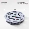 Brinquedo para Gato Auto-Entretenimento Gadget para Alívio do Tédio para Gatinhos e Gatos, Labirinto Educacional, Caixa de Feltro Perfurada, Bolinha com Sino para Provocar Gato