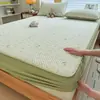 Modelo Nuevo 2026 Sábana Impermeable Acolchada de Hilo Puff para Cama Grande, Juego de Sábanas Acolchadas a Cuadros con Estampado de Dibujos Animados