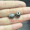 Cuentas espaciadoras antiguas de plata de Shanxi, estilo retro, cuentas de barril de plata cepillada, varios estilos, accesorios de juego literario DIY de plata Panax notoginseng