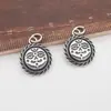 Accesorios de Plata de Ley S925 Colgante Personalizado de Sol Sonriente Pulsera Hecha a Mano diy Collar Colgante Pequeño Redondo de Marca