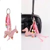 Venta al por mayor de fábrica Ins Retro Perro Salchicha Colgante para Bolso Serie Miu Cachorro Cuerda Trenzada Hecha a Mano Llavero de Pareja Cordón