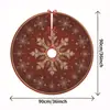 Saia de Árvore de Natal Transfronteiriça Novo Desenho Homem de Gengibre Impressão Digital Decorações de Natal Saia de Árvore Criativa Atacado