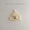 Chapéu de Bebê Coreano Ins Outono e Inverno Quente Tricotado Chapéu de Chupeta para Bebê Menino e Menina Meses Pequenos Chapéu de Lã à Prova de Vento