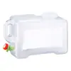 Cubo de Agua Pura de PC Grueso Blanco de 22 Litros para Exteriores Cubo de Agua para Montar en Coche con Grifo Tanque Portátil para Almacenamiento de Agua para el Hogar