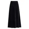 Falda de terciopelo de línea A de talla grande, moderna y elegante, para mujer, nueva de otoño/invierno 2026, de cintura alta, adelgazante, con caída, de longitud media