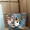 Bolsa Feminina Gatinho Fofo Cor de Café, Bolsa de Ombro, Bolsa Tote, Bolsa de Presente, Estilo Fresco de Verão
