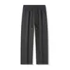 Calça casual reta de alta qualidade estilo old money relaxado italiano masculina nova para outono e inverno cintura elástica calça comprida de trabalho