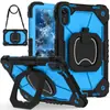 Adecuado para Redmi Pad2 de 11 pulgadas (2025) Funda Protectora para Tableta de Silicona con Color Contrastante y Soporte Giratorio 360 Grados