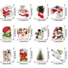 CT738 Imanes Navideños de Dibujos Animados Transfronterizos para Refrigerador Pegatinas Decorativas para Gabinete de Almacenamiento Navideño y Buzón Pegatinas Magnéticas Impermeables para Carrocería de Coche