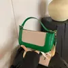 Bolso Cruzado de Hombro para Mujer, Pequeño Cuadrado, Estilo Nuevo 2026, Moderno y de Moda, Solapa Simple, Patchwork, Bloques de Color
