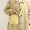 Bolsa Pequena Quadrada de Tecido Leve, Nova Bolsa de Ombro Feminina Estilo Transfronteiriço, Bolsa de Mão Casual, Bolsa Transversal de Nylon Repelente à Água para o Dia a Dia