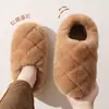 Pantuflas de Felpa y Algodón de Invierno para Hombres y Mujeres, Suela Gruesa, Talón Cerrado, Se Pueden Usar Afuera, Forro de Felpa, Cálidas, Para el Hogar, Antideslizantes, Suaves, Pantuflas de Algodón para Parejas