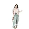 Chaqueta de béisbol satinada para mujer 2026 principios de otoño nuevo diseño de moda casual chaqueta corta versátil elegante