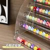 Armazenamento de grãos fofos Caixa Transparente Empilhado Feliz Ganancioso Caixa de Exibição de Bebê Bubble Mart Pequenos Enfeites Rack de Armazenamento Rack Multicamadas