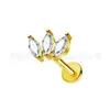 Clavo de Oreja de Zirconio Ojo de Caballo de Titanio F136 Clavo de Labio Aleación de Titanio G23 Aleación de Cobre Cobre de Protección Ambiental Clavo de Oreja Plano
