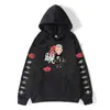 Sudadera con capucha para hombre talla europea estampado naturaleza volando suelta suéter sombra de fuego sudadera oversize para hombre