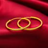 Aretes de aro de oro arena de Vietnam con cuentas, diseño de oro simulado, temperamento retro, aretes Joker, joyería de regalo