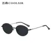 Óculos de Sol Polarizados Novo Estilo, Óculos de Sol Simples Casuais com Proteção Solar, Armação Oval, Retrô, High-End, Óculos Anti-UV para Mulheres
