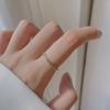 Anillo Abierto Verde para Abuela de Plata de Ley S925 Japonesa y Coreana Chapado en Oro de 14K Diseño Nicho Anillo de Sensación de Alta Gama para Mujeres Venta al por Mayor