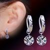 Pendientes de flor de coche de moda con circonita y diamante desnudo, temperamento, nuevos para mujer, versión coreana de joyería de oreja de plata, pendientes minimalistas de personalidad para dama