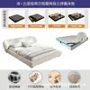 Cama de dormitorio estilo crema abrazando tela de algodón y lino cama dormitorio principal cama de boda cama tapizada suave cama con respaldo suave doble cama grande