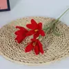 Flor de Lana de Orquídea de Viento y Lluvia Tejida a Mano Ramo Terminado Flor de Lana Tejida a Crochet Flor Artificial Adornos Decorativos Creativos para el Hogar