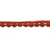 Encaje de hilo de algodón color marfil con cuentas y pequeños pompones, escote para ropa de niños, ropa de bebé, accesorios de ropa hechos a mano para DIY