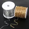 Cadena de clip de papel de acero de titanio, cadena de cruz martillo largo aplanado de acero inoxidable, accesorios para joyería DIY en stock para venta al por mayor