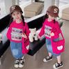 Ropa Infantil 2024 Ropa Infantil Primavera y Otoño Nueva Moda Niña Bebé Top Versátil Dibujos Animados Lindos Estilo Occidental Infantil