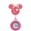 Hebilla retráctil de fácil extracción Reloj de enfermera Reloj de pecho de doctor Mickey de dibujos animados Reloj médico colgante Reloj de bolsillo de silicona Cadena colgante