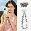 Cadena de Teléfono de Muñeca Corta en Stock, Pulsera Colgante de Cubo de Azúcar de Cristal de Moda y Sencilla, Hecha a Mano de Alta Calidad con Abalorios para Mujer