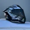 Casco Abierto de Motocicleta Ff Casco de Motocicleta de Media Temporada con Doble Lente Casco Integral de Motocicleta para Hombre y Mujer Vehículo Eléctrico