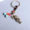 Nove Filhos do Dragão de Latão, Ornamento Sólido Vintage Retrô, Acessório Pingente para Chaveiro de Carro